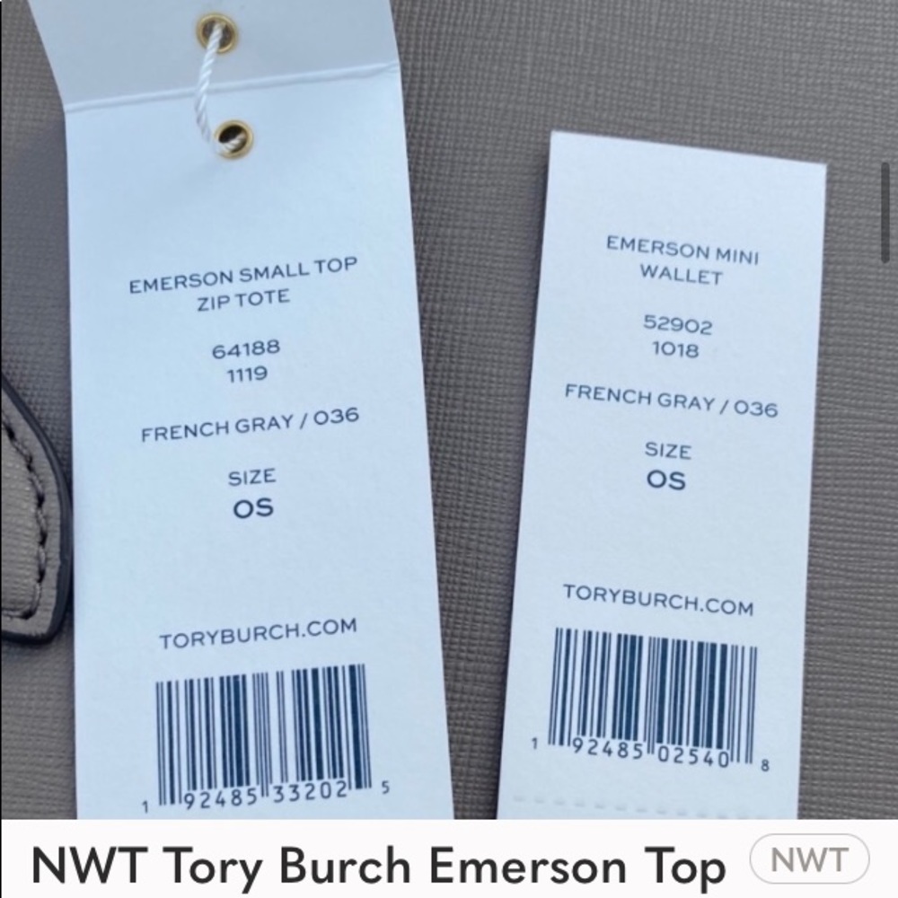 NWT Tory Burch Emerson Top Zip Tote & Wallet Set - Picture 3 of 6